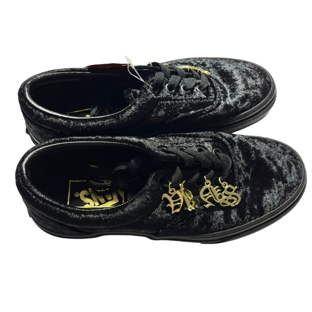 Velvet Size 7 Vans w/ Charms- Great Condition!!